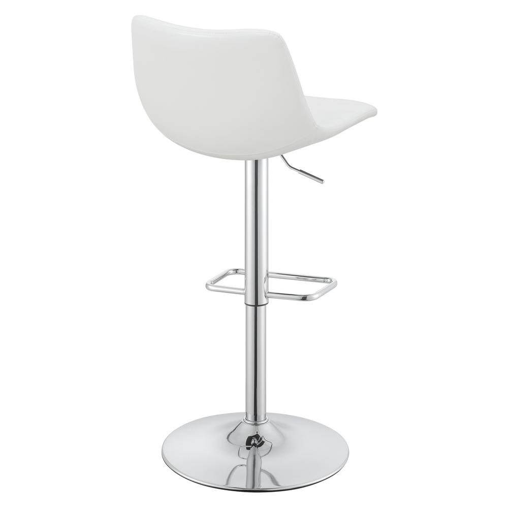 Araceli Adjustable Stool 2-Pack in White Faux Leather. Picture 5