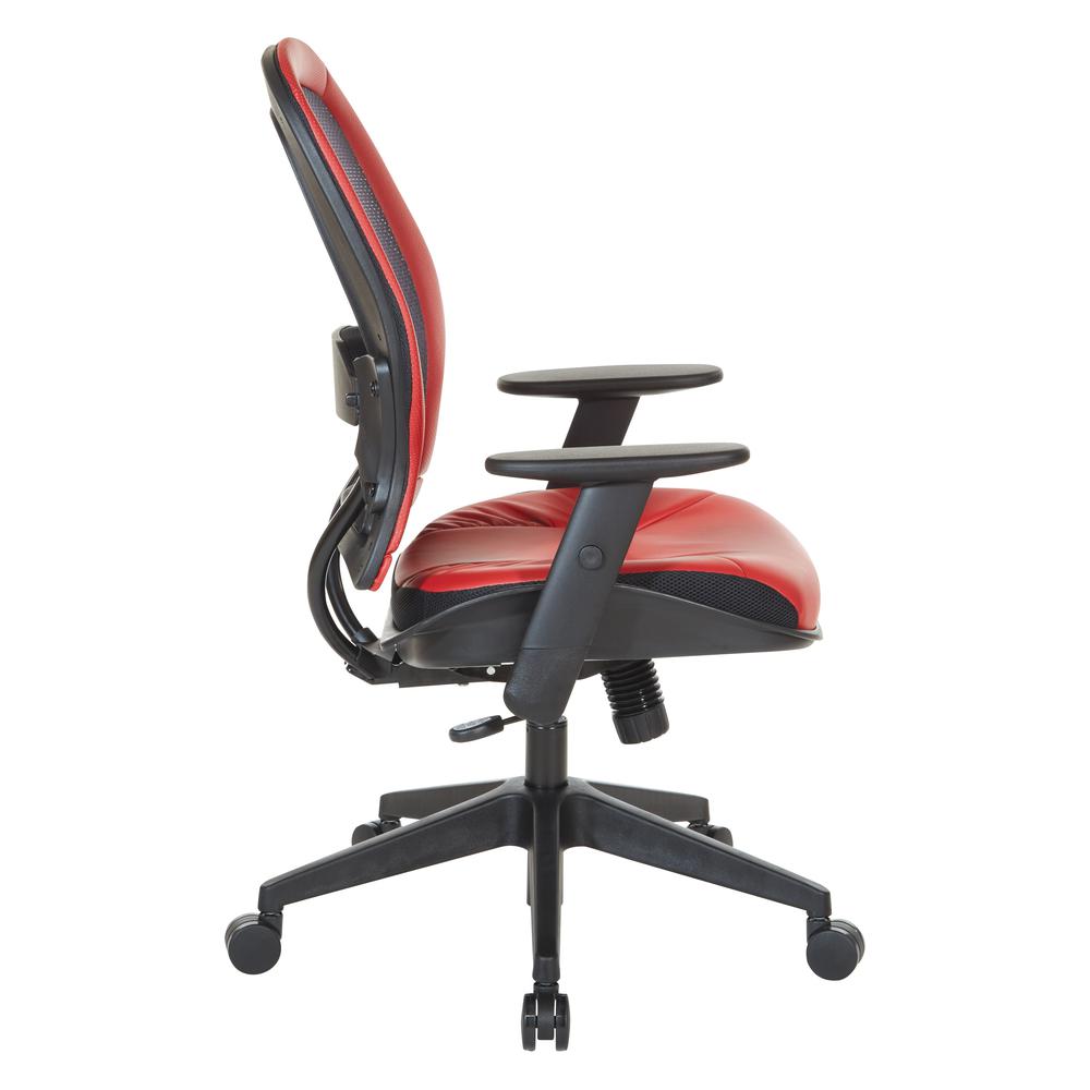 Dark Air Grid® Back Managers Chair, Black/Lipstick. Picture 5
