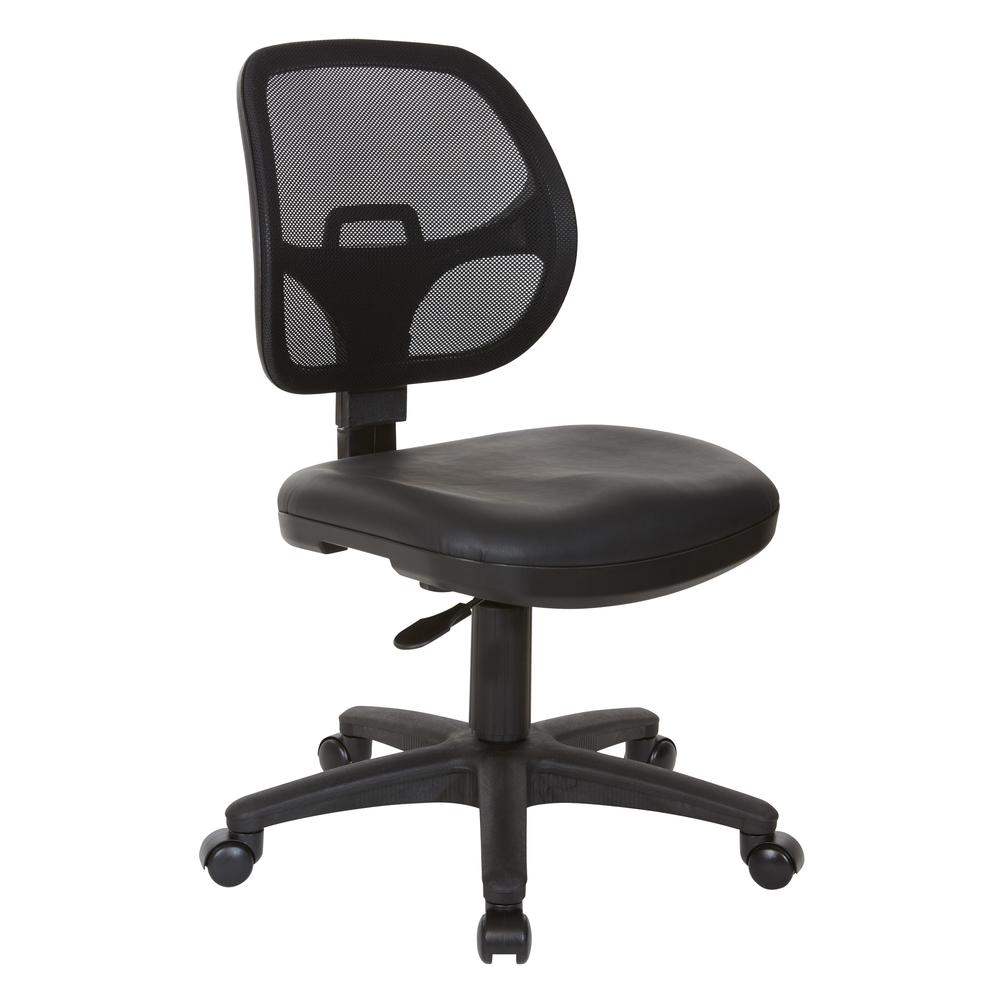 Mesh Screen Back Task Chair with Vinyl Seat. Picture 1