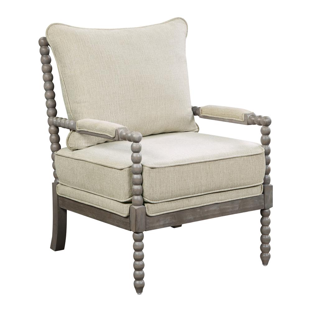 Abbott Chair in Linen Fabric with Brushed Grey Base K/D, ABB-BY6. Picture 1