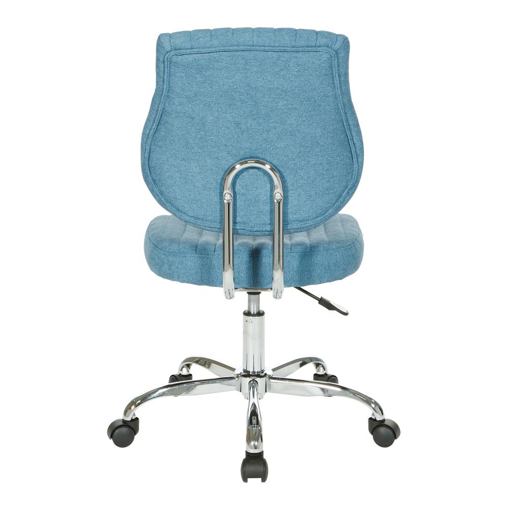 Sunnydale Office Chair in Sky Fabric with Chrome Base, SNN26-E18. Picture 4