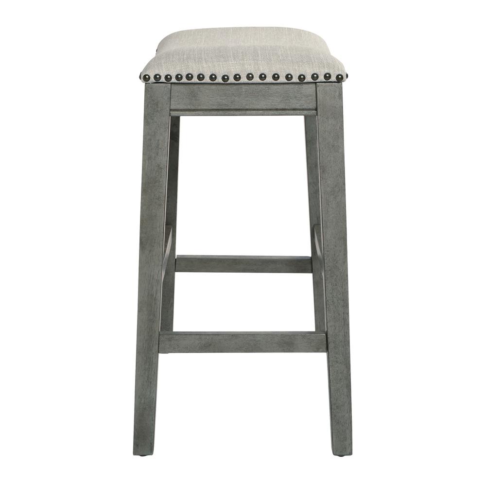24" Saddle Stool 2-pack, Grey / Antique Grey. Picture 4