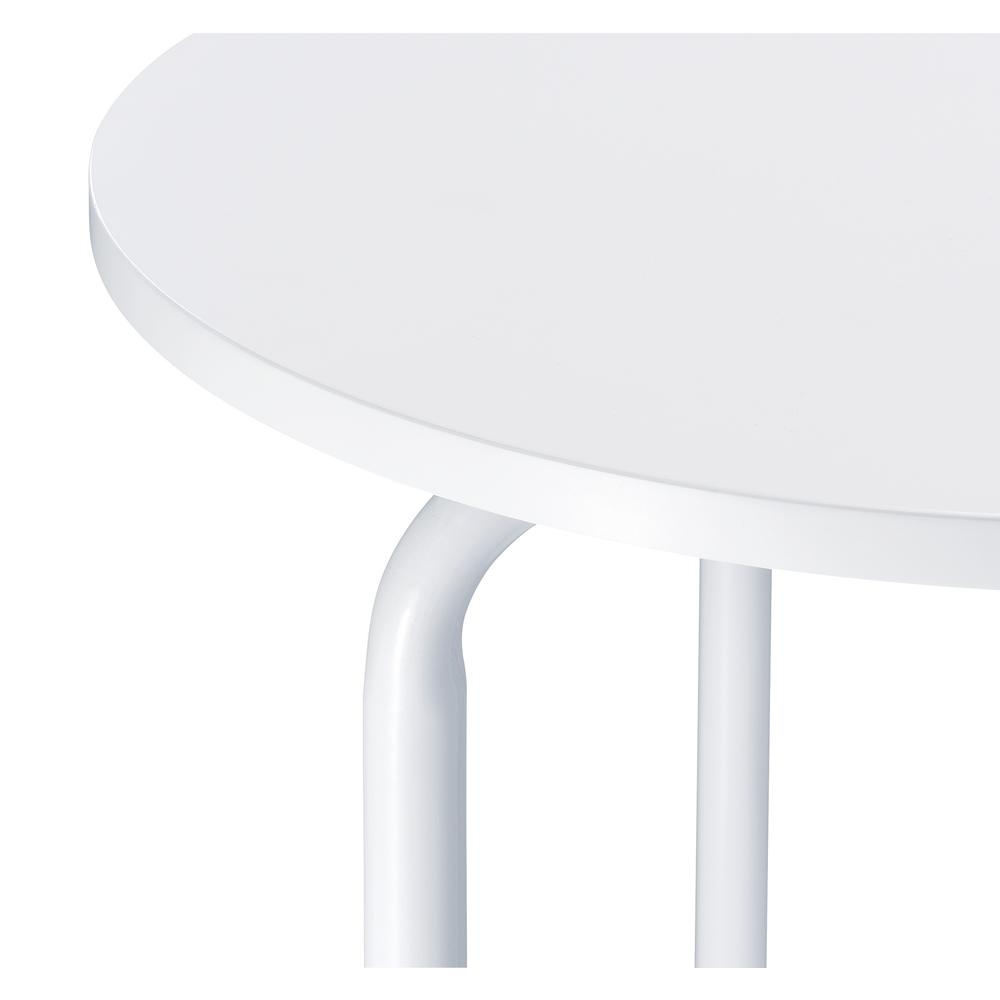 Elgin Metal Accent Table in White. Picture 7