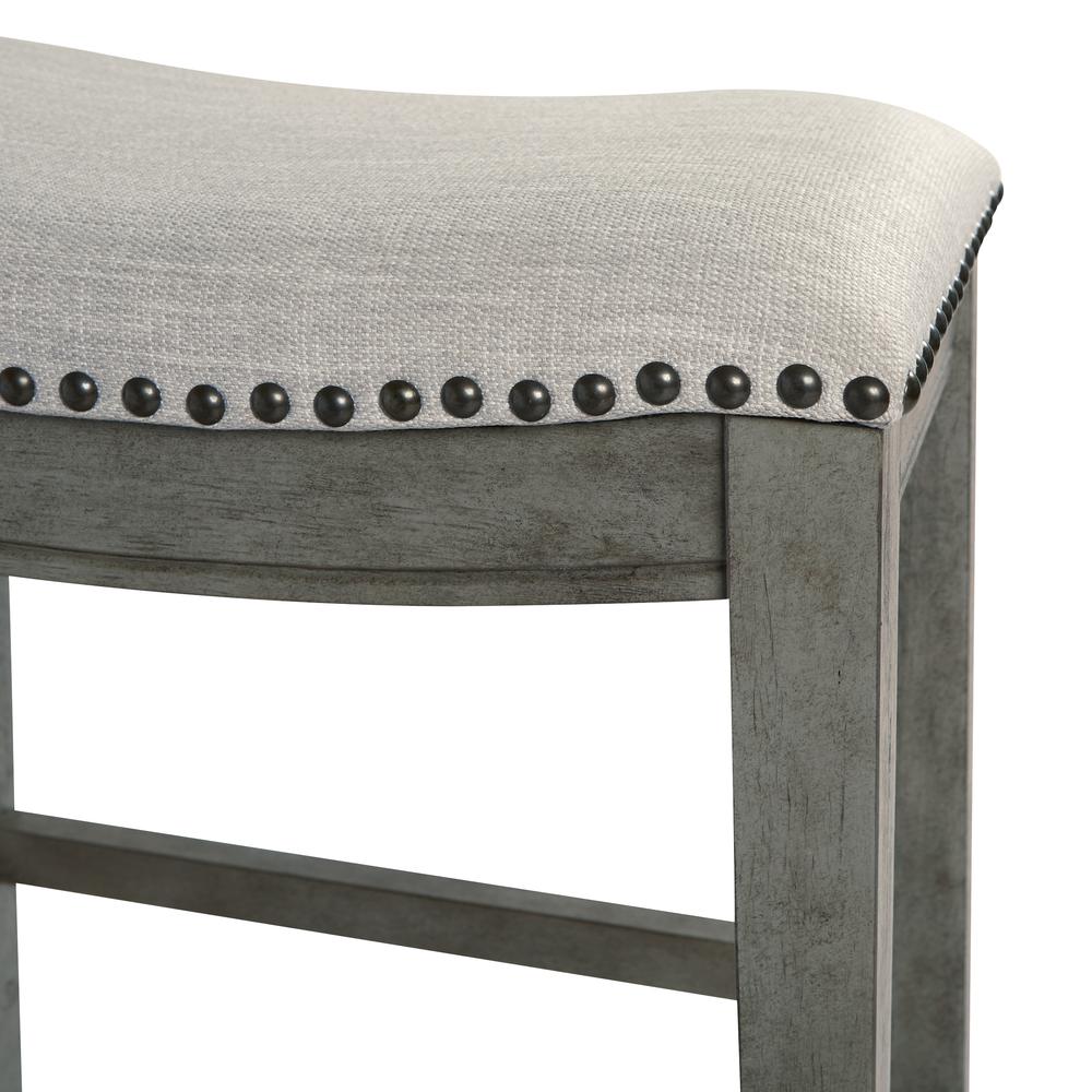24" Saddle Stool 2-pack, Grey / Antique Grey. Picture 5