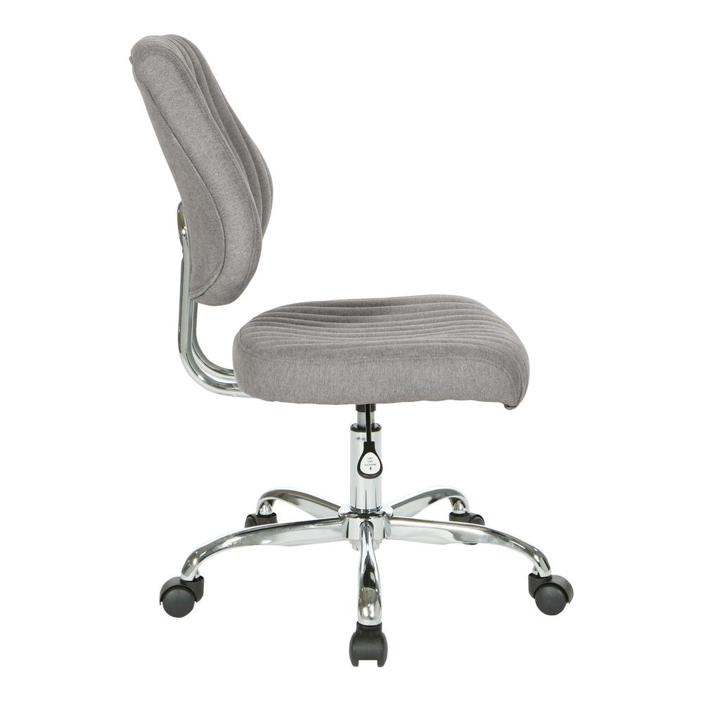 Sunnydale Office Chair in Fog Fabric with Chrome Base, SNN26-E17. Picture 3