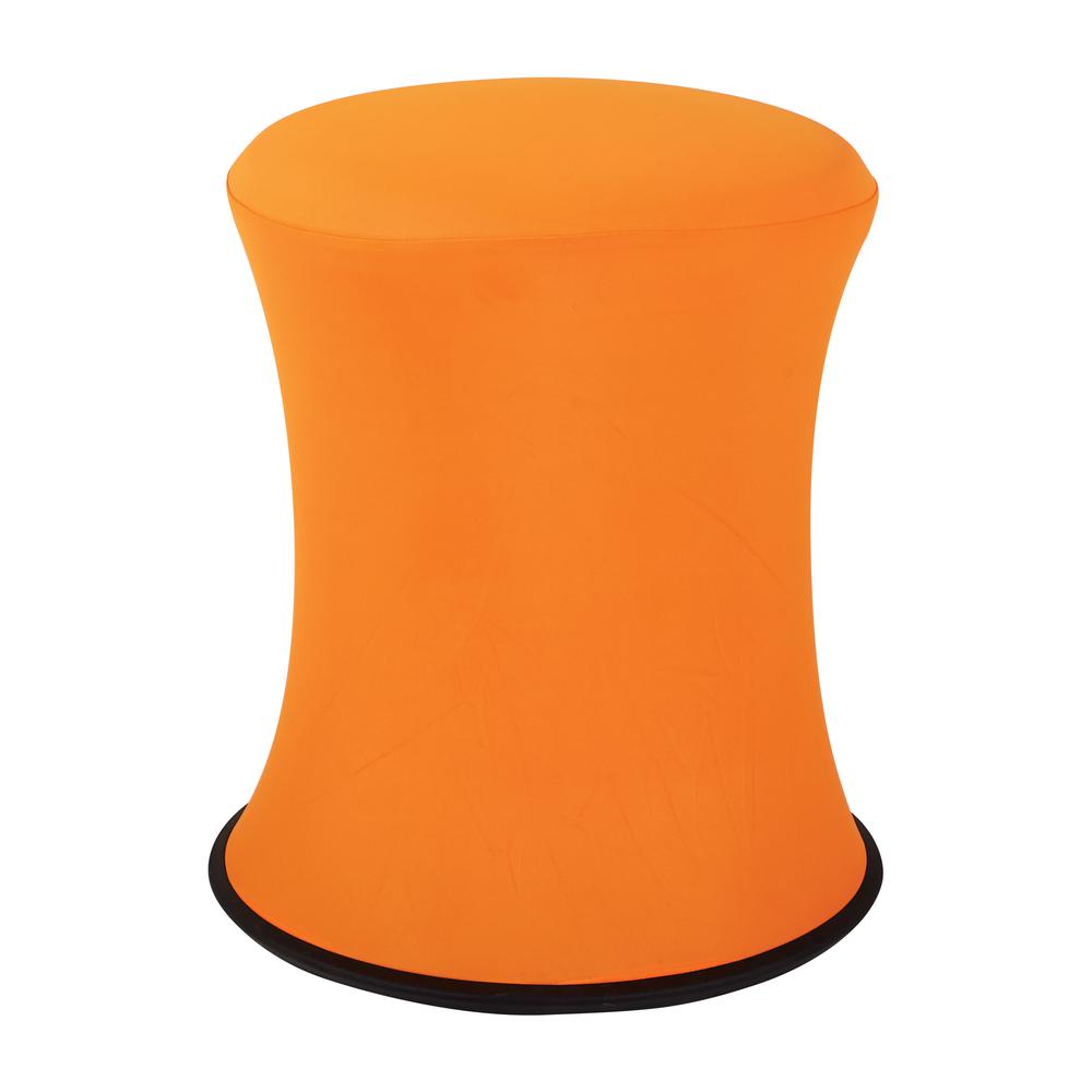 Active Height Stool with White Frame and Orange Fabric 18"-26", ACT3020-18. Picture 1