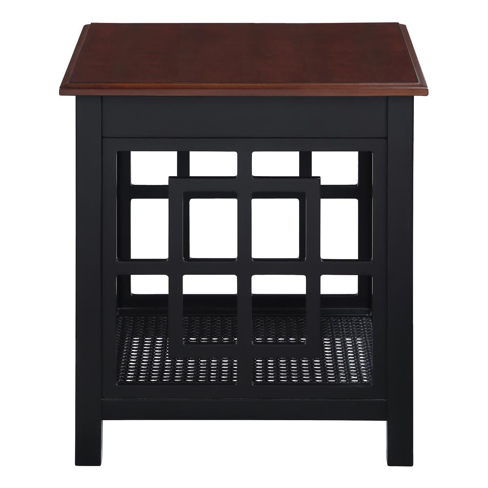 Oxford Side Table, Black Frame / Cherry Top. Picture 5
