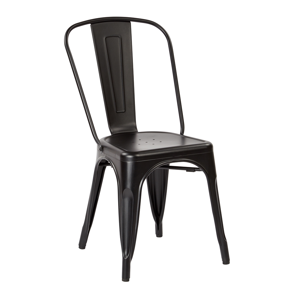Bristow Armless Chair, Matte Black, 2 Pack. Picture 1