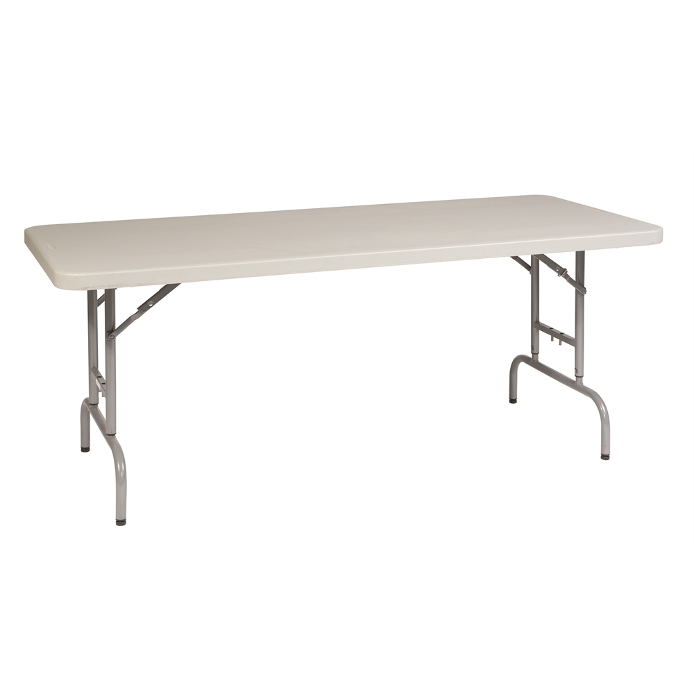 6' Height Adjustable Resin Multi Purpose Table. Picture 1