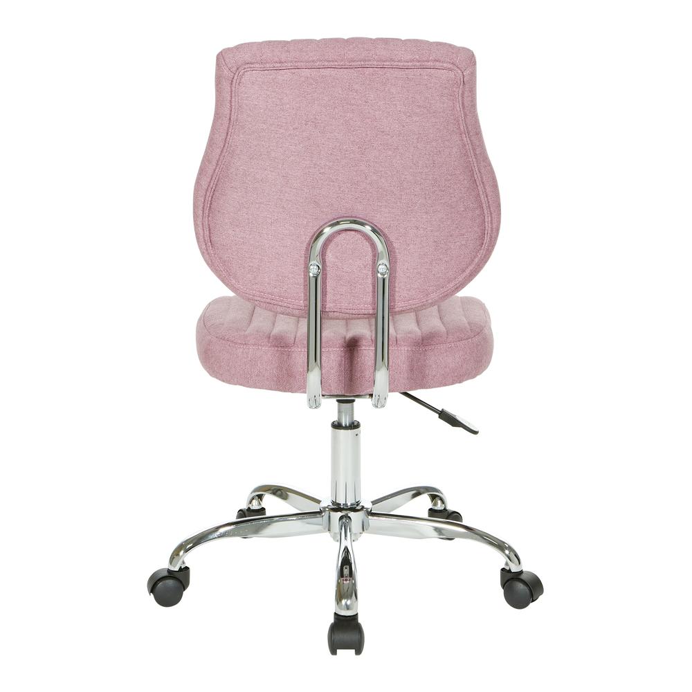 Sunnydale Office Chair in Orchid Fabric with Chrome Base, SNN26-E16. Picture 4