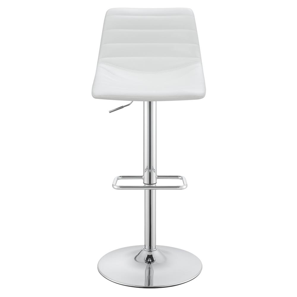 Araceli Adjustable Stool 2-Pack in White Faux Leather. Picture 3