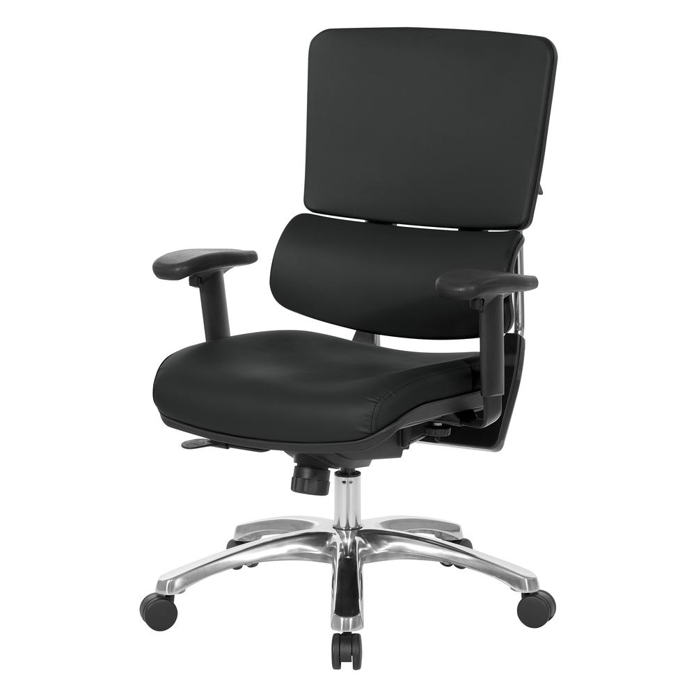 Dillon Seat and Back Managers Chair, Black. Picture 2