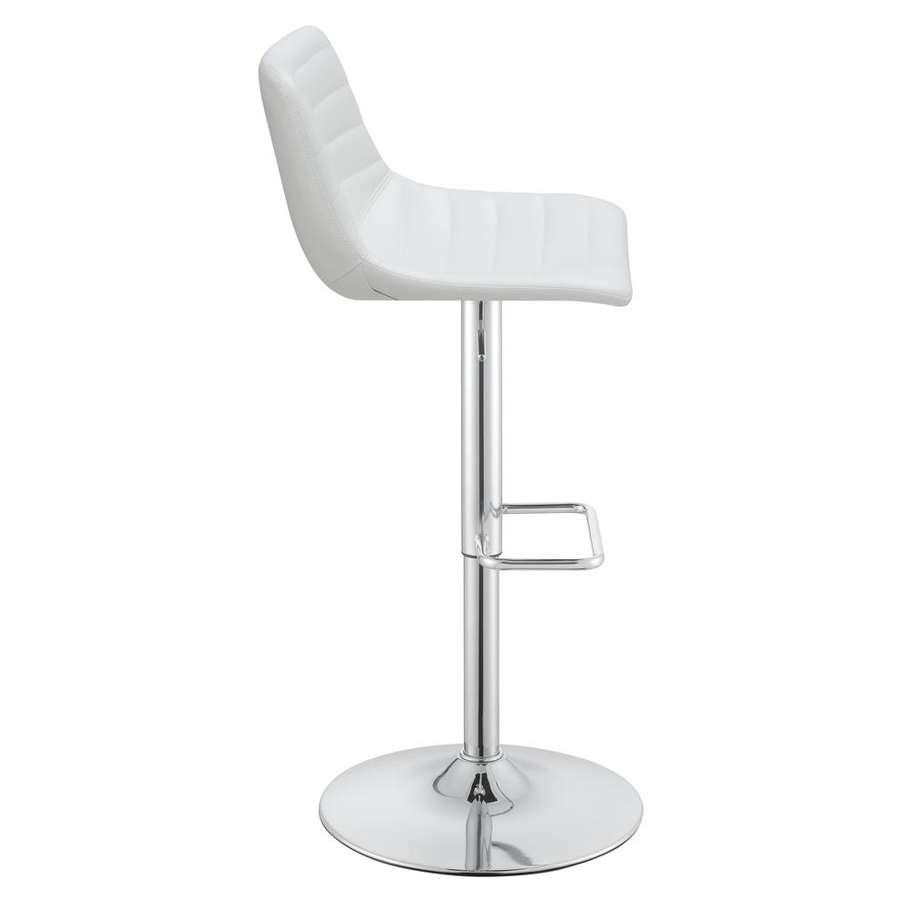 Araceli Adjustable Stool 2-Pack in White Faux Leather. Picture 4