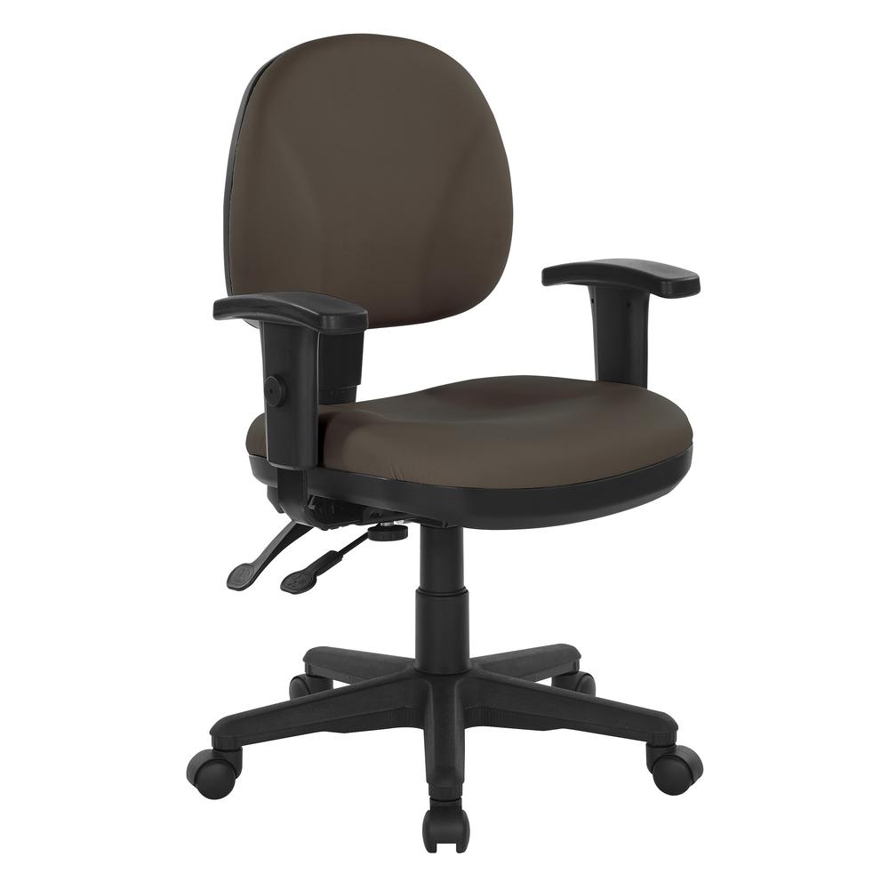 Sculptured Ergonomic Managers Chair in Dillon Graphite, 8180-R111. Picture 1