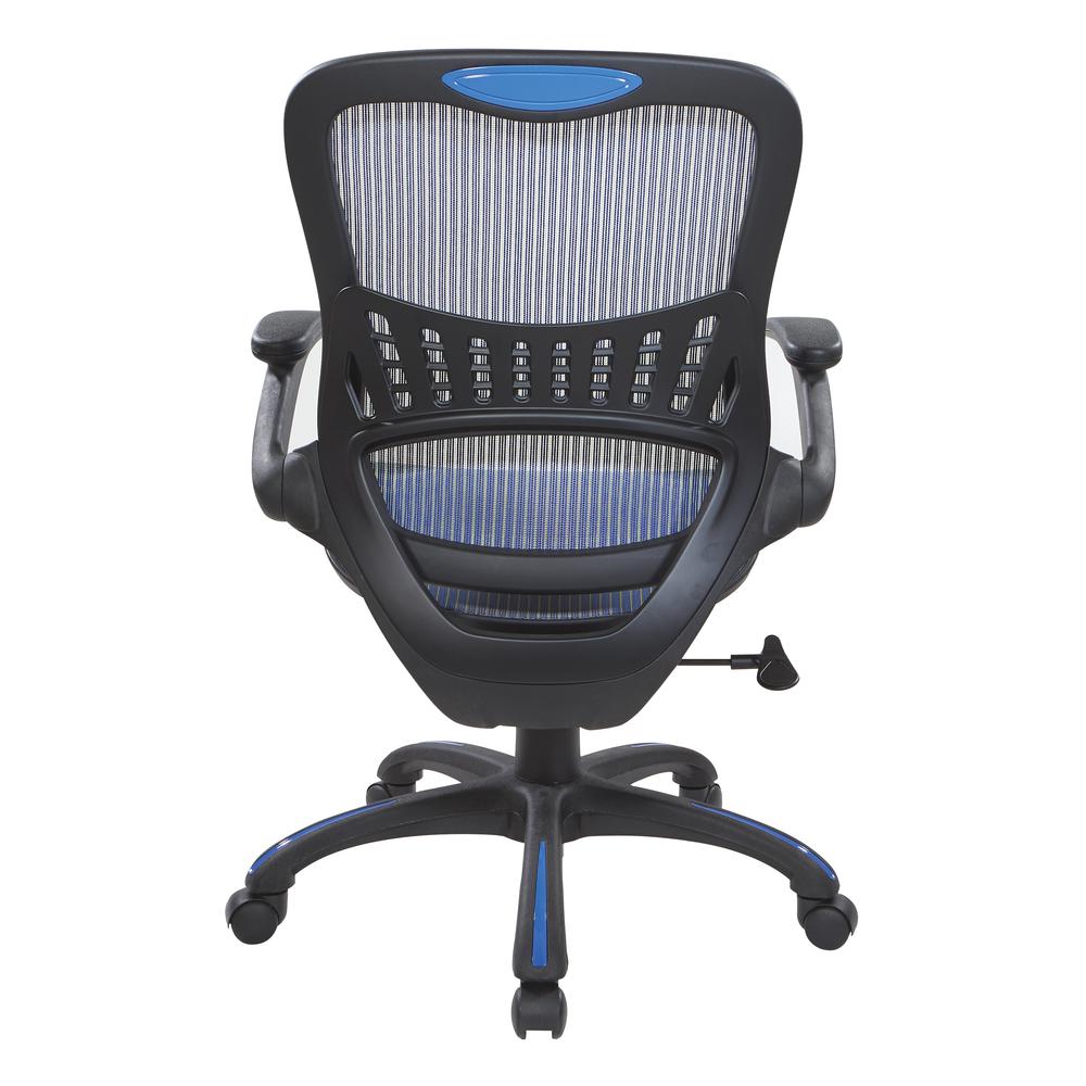 Mesh Seat and Back Manager’s Chair in Blue Mesh, 69906-7. Picture 5