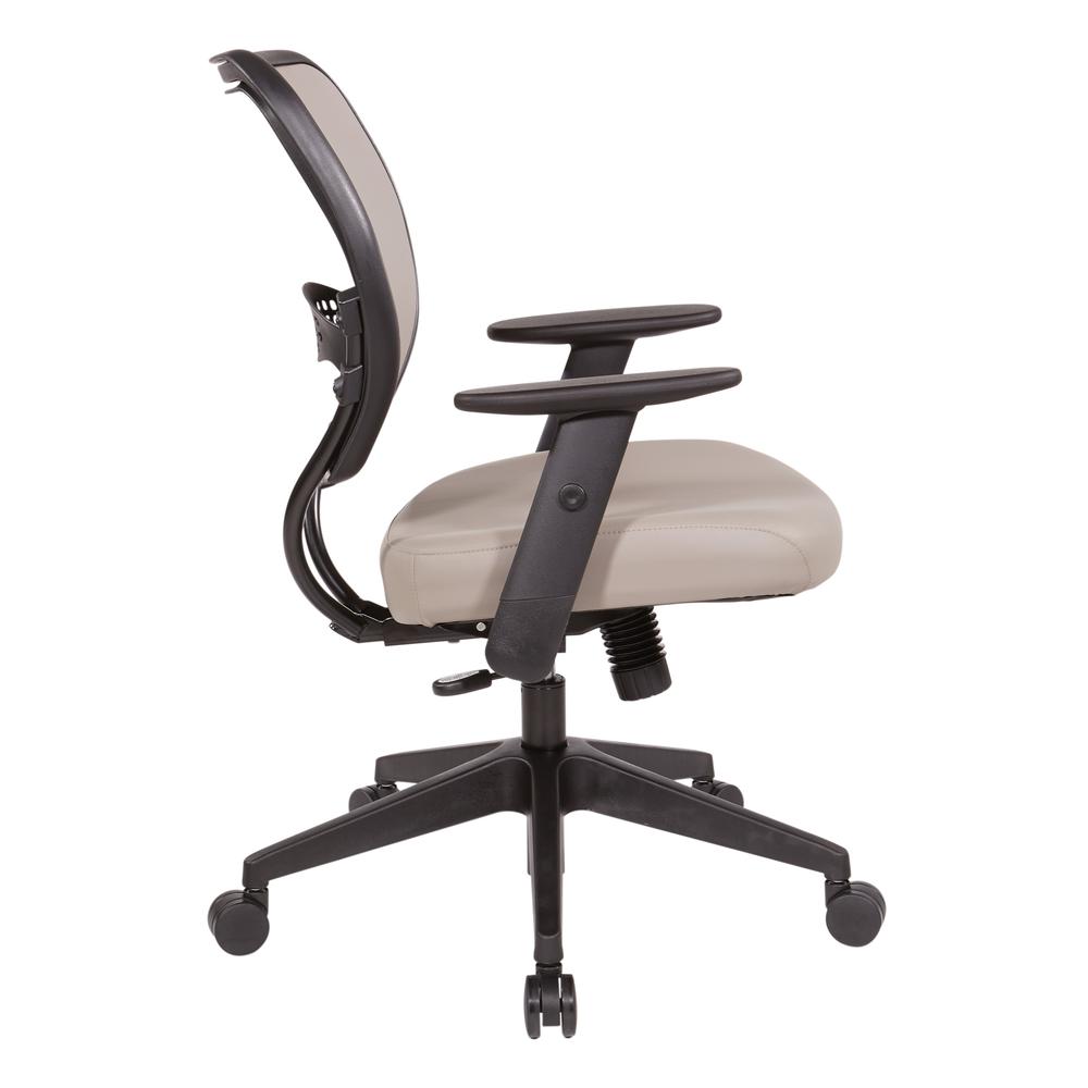 Antimicrobial Dillon Stratus Seat and Back Task Chair with Adjustable Angled Arms and Nylon Base, 5500D-R103. Picture 4