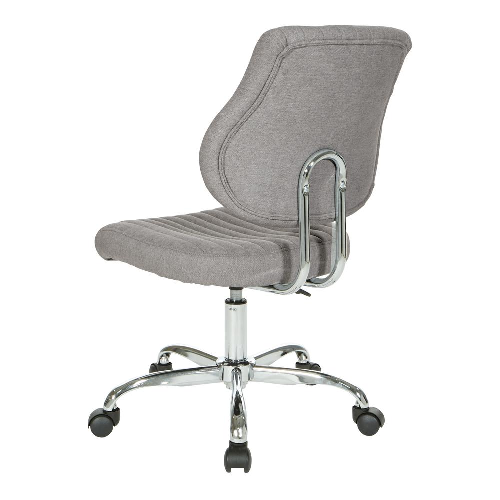 Sunnydale Office Chair in Fog Fabric with Chrome Base, SNN26-E17. Picture 7