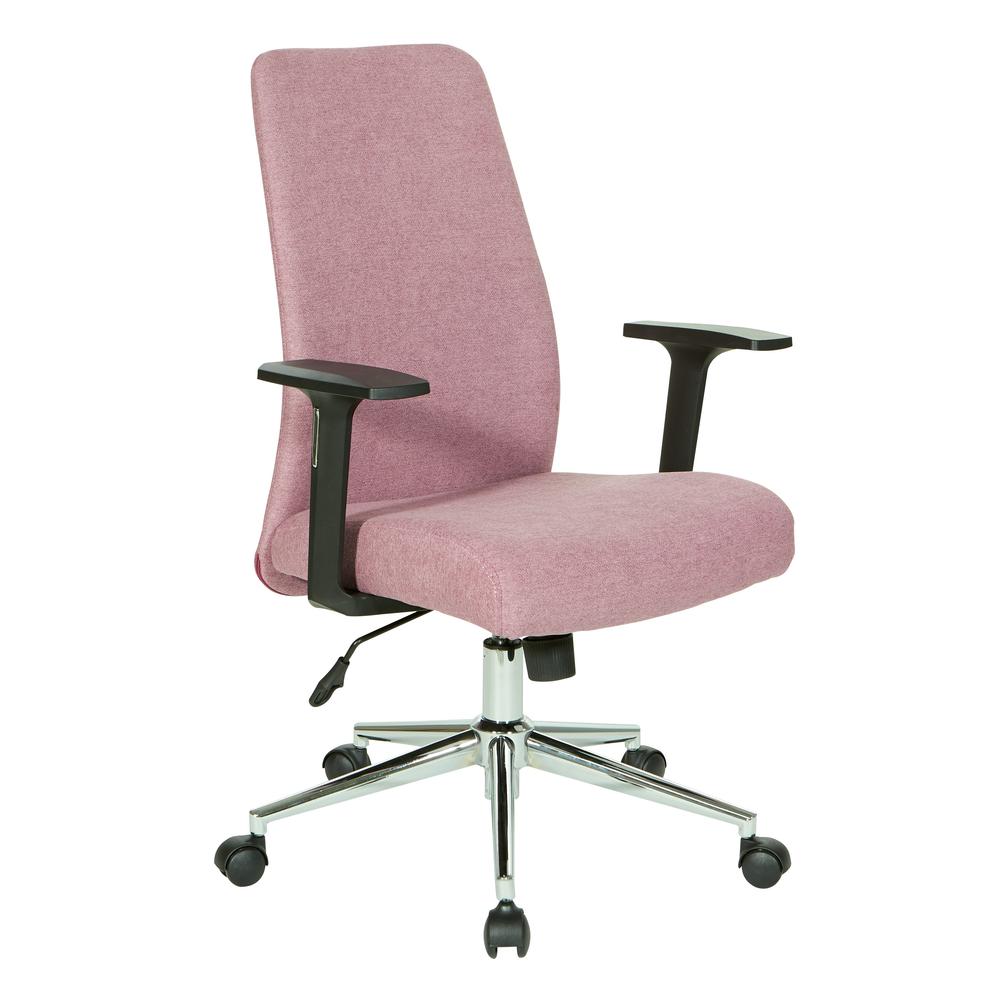 Evanston Office Chair in Orchid Fabric with Chrome Base, EVA26-E16. Picture 1