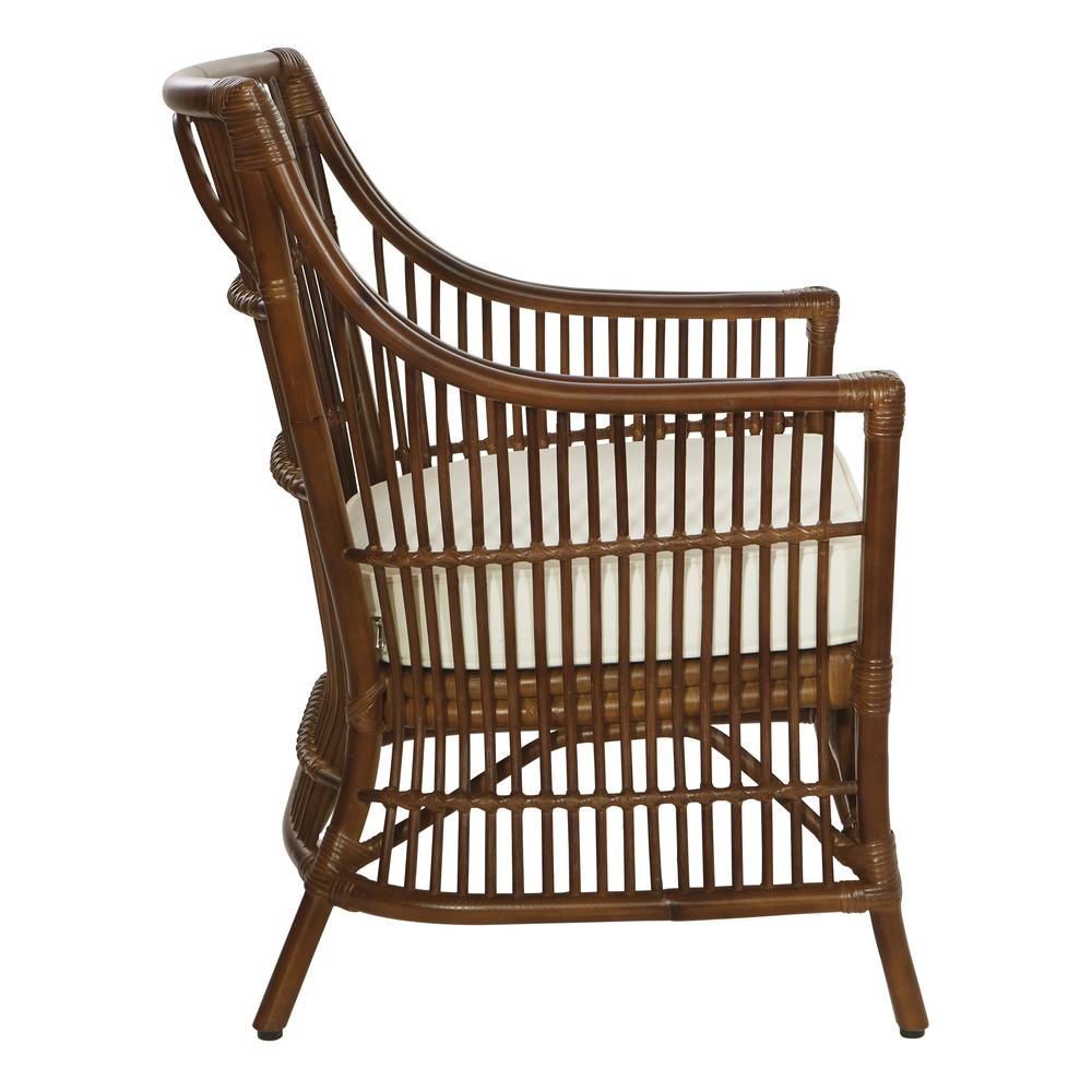 Maui Chair with Cream Cushion and Brown Washed Rattan Frame, MAU-BRS. Picture 4