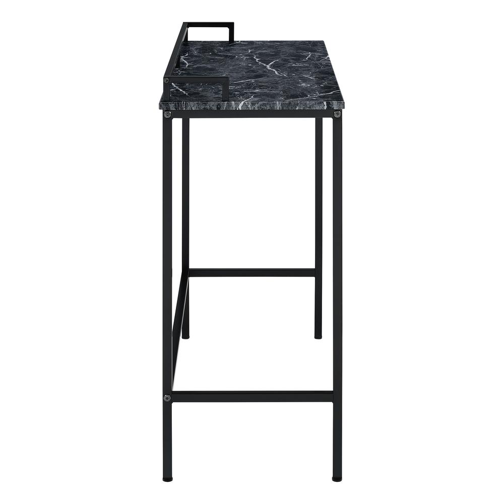 Brighton Console Table with Faux Black Marble Top and Black Metal Frame. Picture 4