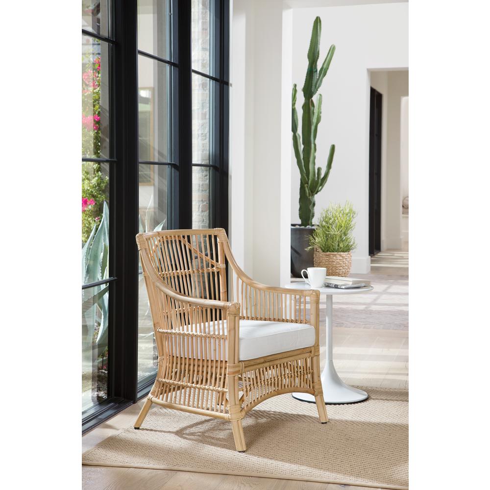 Maui Chair with Cream Cushion and Natural Washed Rattan Frame, MAU-NAT. Picture 5