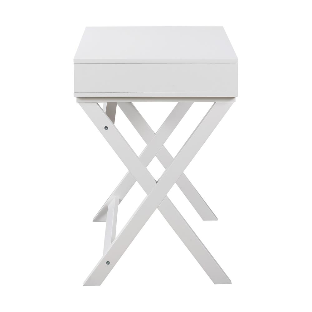 Washburn Chic Campaign Writing Desk in White Finish, WHB5011-WH. Picture 3