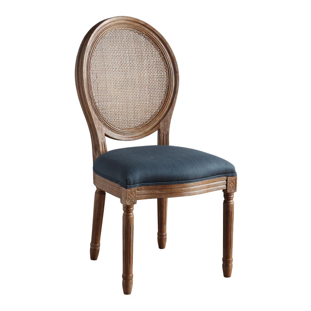 Stella Cane Back Chair in Azure Fabric, STE-K14. Picture 1