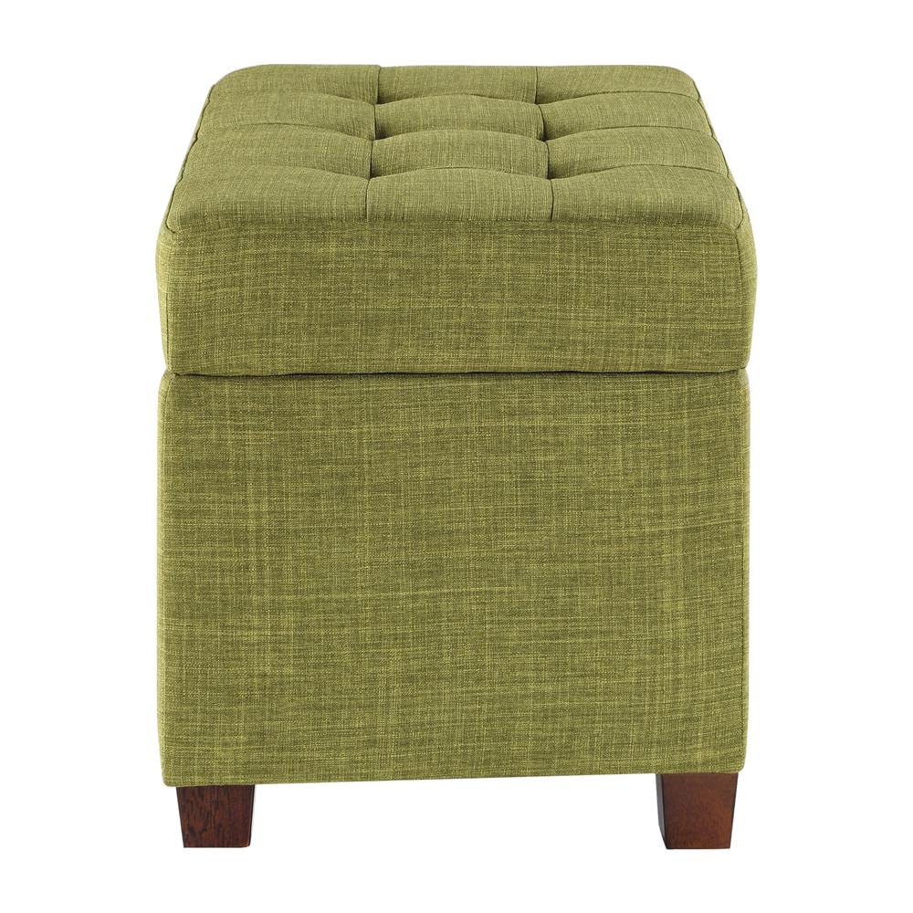 Storage Ottoman in Green Fabric, MET804-M17. Picture 4