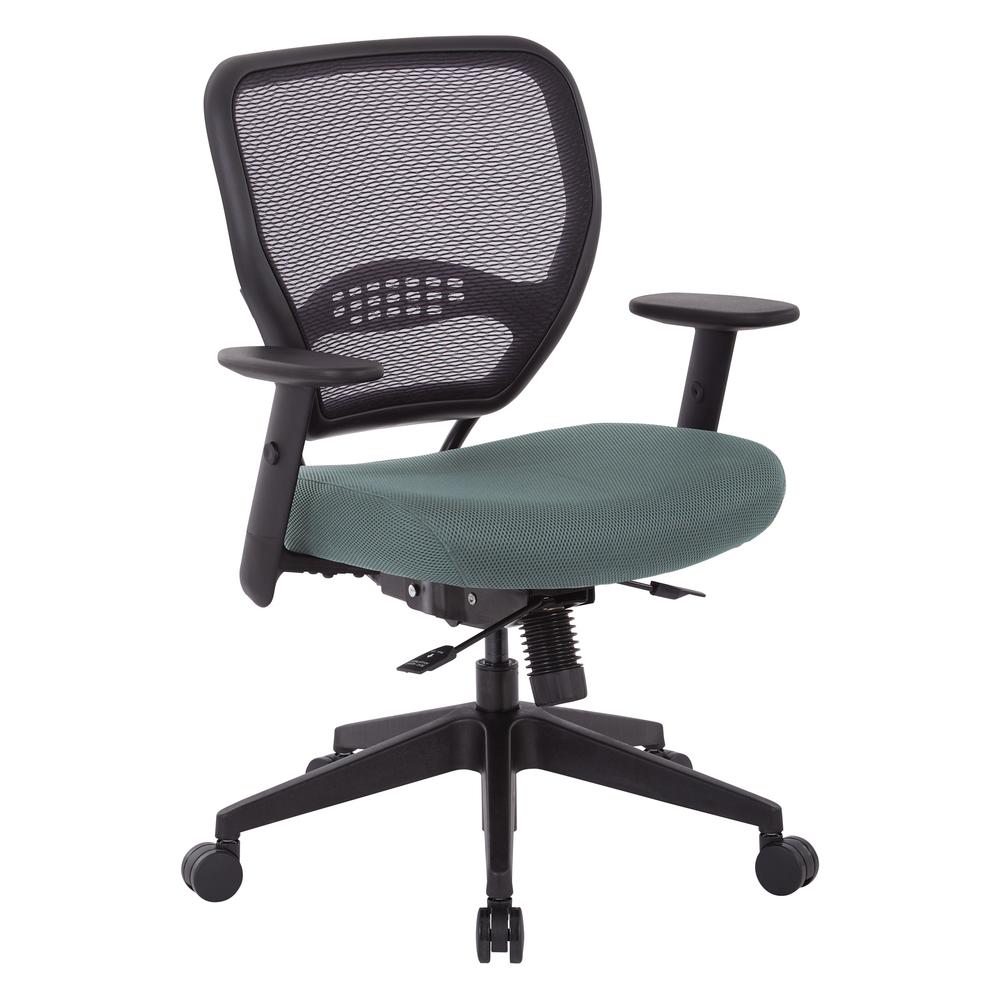 Air Grid® Back and Grey Mesh Seat, Adjustable Angled Arms, Seat Slider and Angled Nylon Base, 5500SL-2M. Picture 1