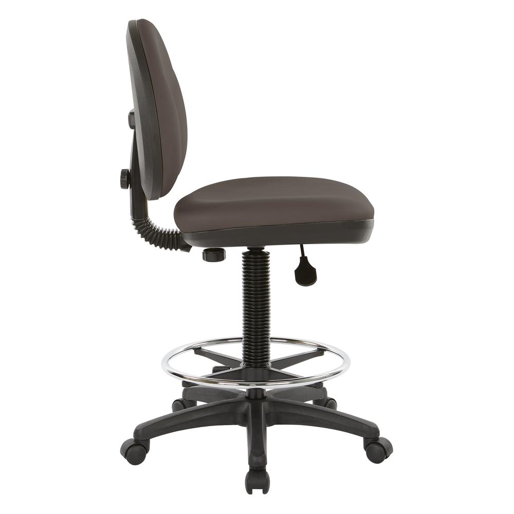 Sculptured Seat and Back Drafting Chair in Dillon Graphite, DC550-R111. Picture 3