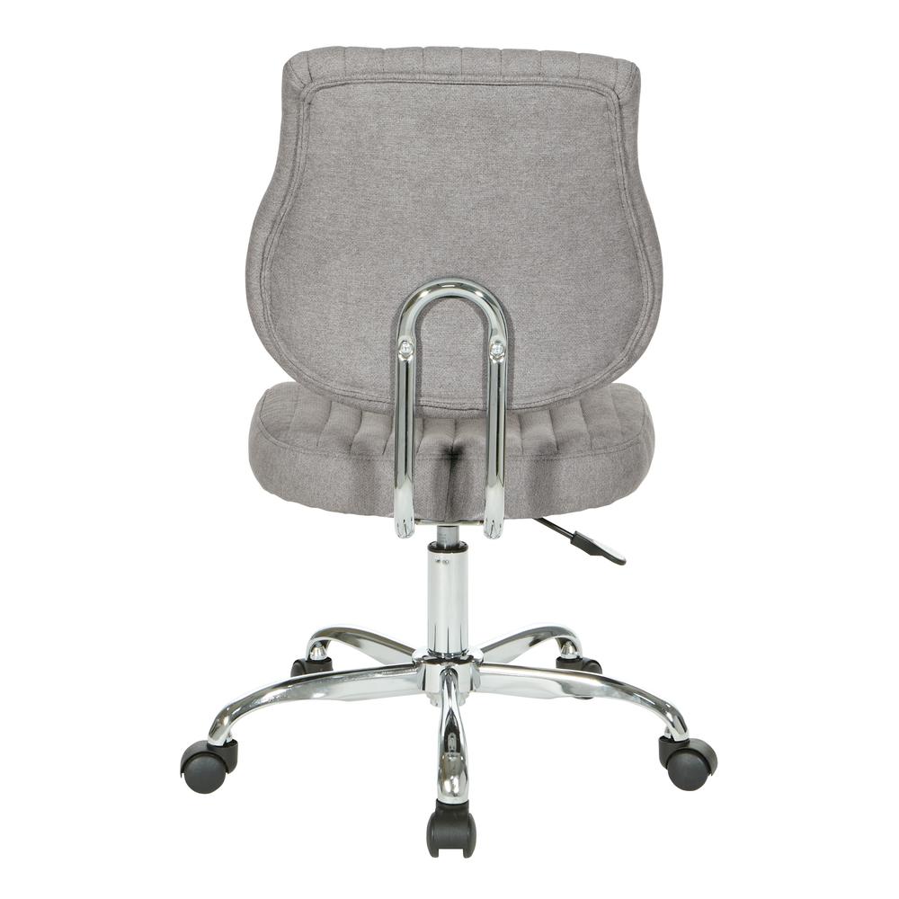 Sunnydale Office Chair in Fog Fabric with Chrome Base, SNN26-E17. Picture 5