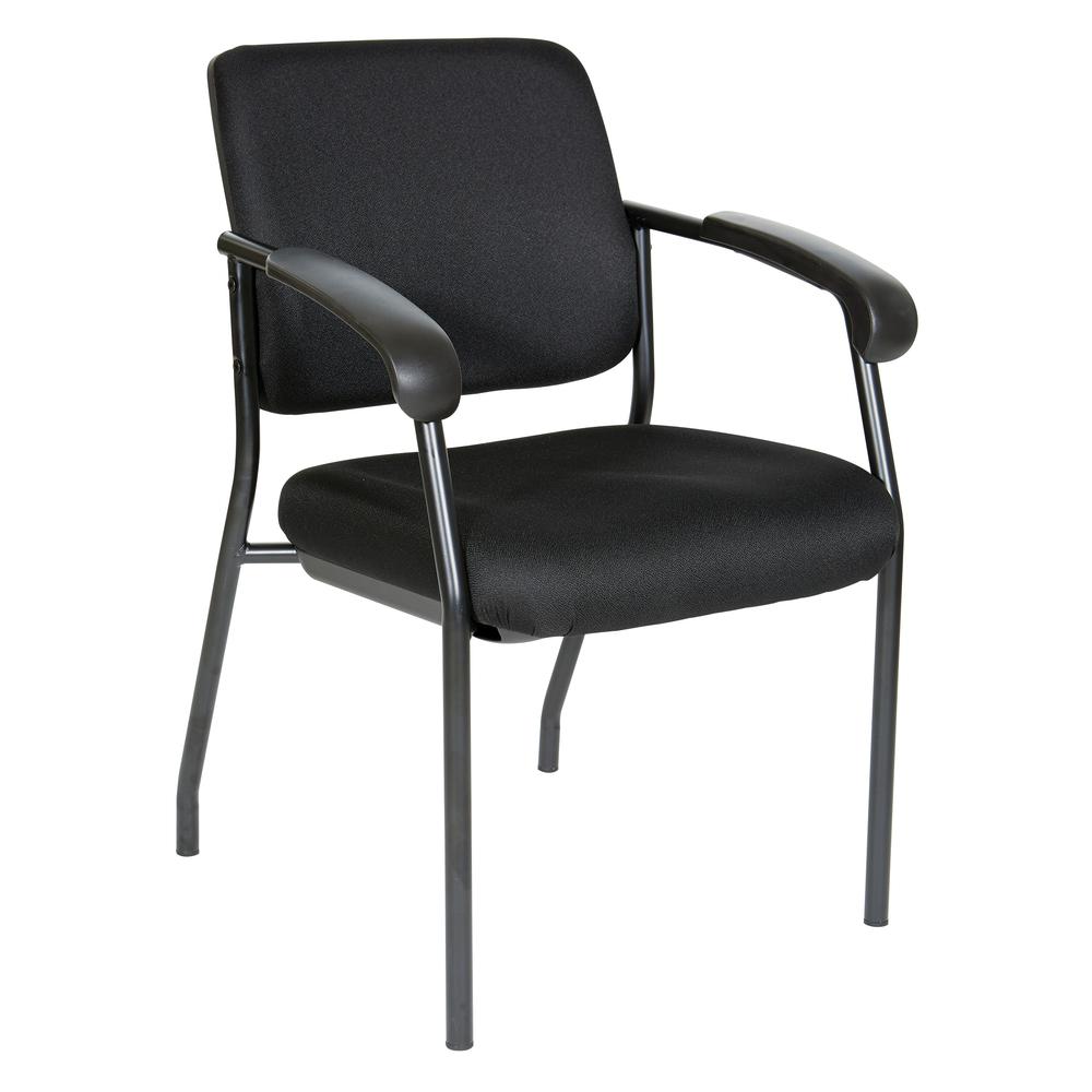 Visitor’s Chair Black Frame Padded Arms, 83710B-231. Picture 1