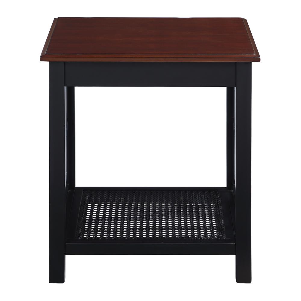 Oxford Side Table, Black Frame / Cherry Top. Picture 4