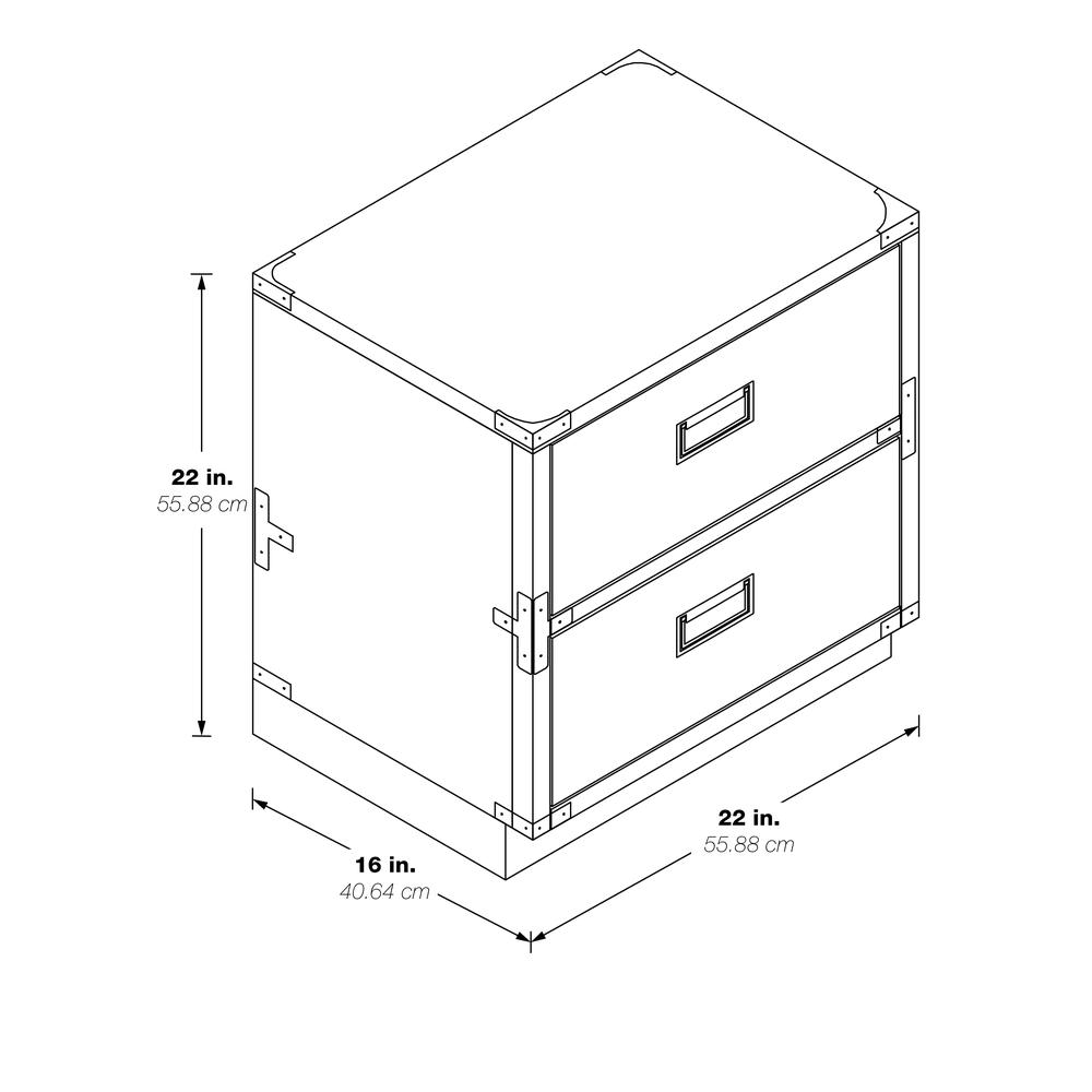 Wellington 2-Drawer Cabinet. Picture 6