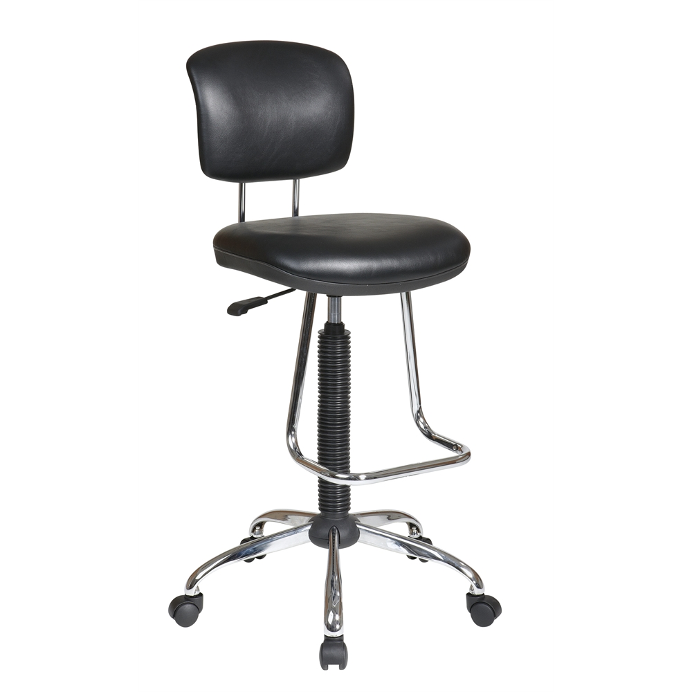 Chrome Finish Economical Chair with Teardrop Footrest. The main picture.
