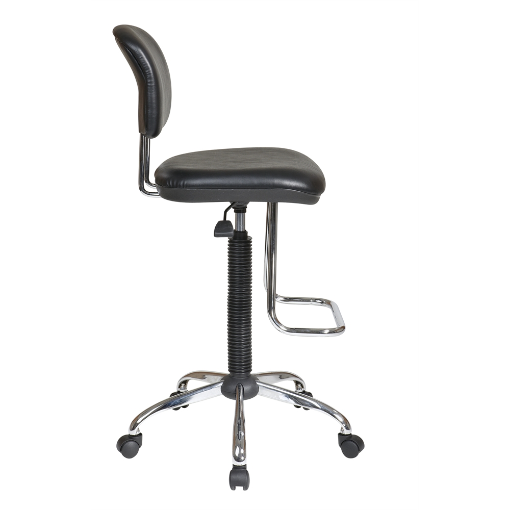 Chrome Finish Economical Chair with Teardrop Footrest. Picture 2