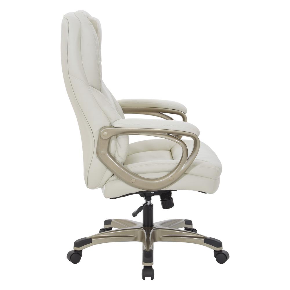 Exec Bonded Lthr Office Chair, Cream / Cocoa. Picture 5