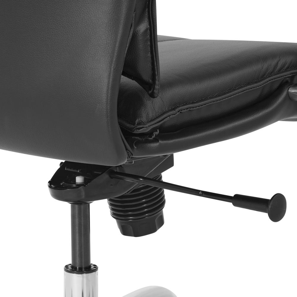 Deluxe Mid Back Black Lthr Chair. Picture 10