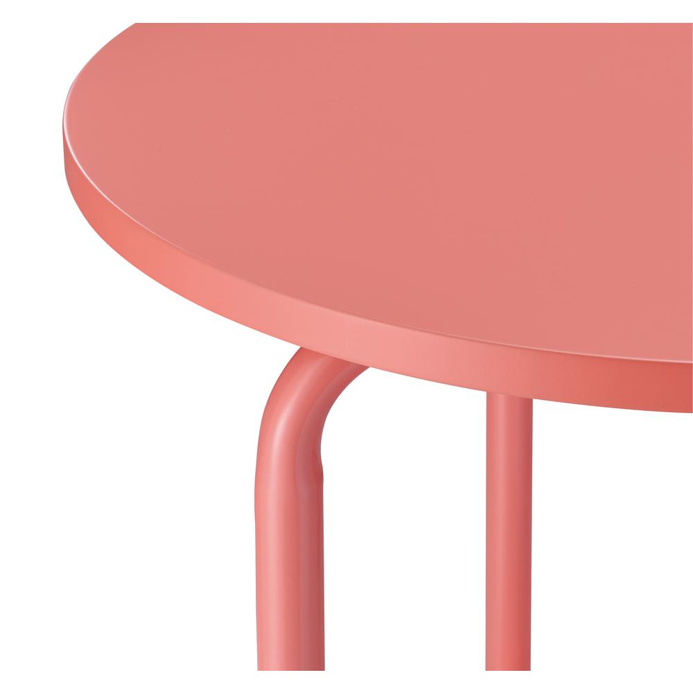 Elgin Metal Accent Table in Coral. Picture 7