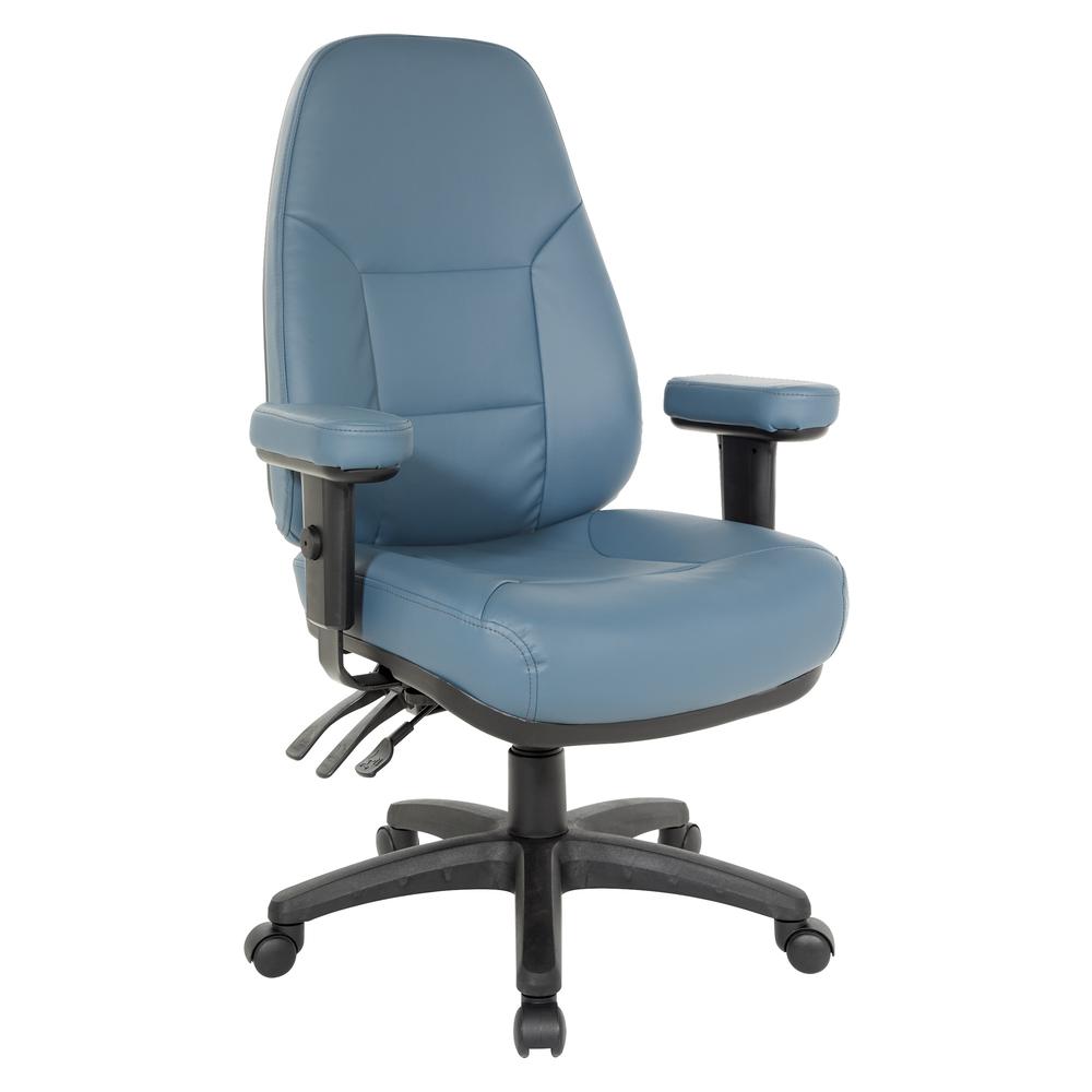 Professional Dual Function Ergonomic High Back Chair in Dillon Blue, EC4300-R105. The main picture.