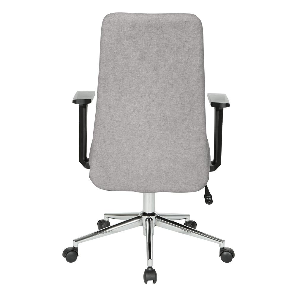 Evanston Office Chair in Fog Fabric with Chrome Base, EVA26-E17. Picture 5