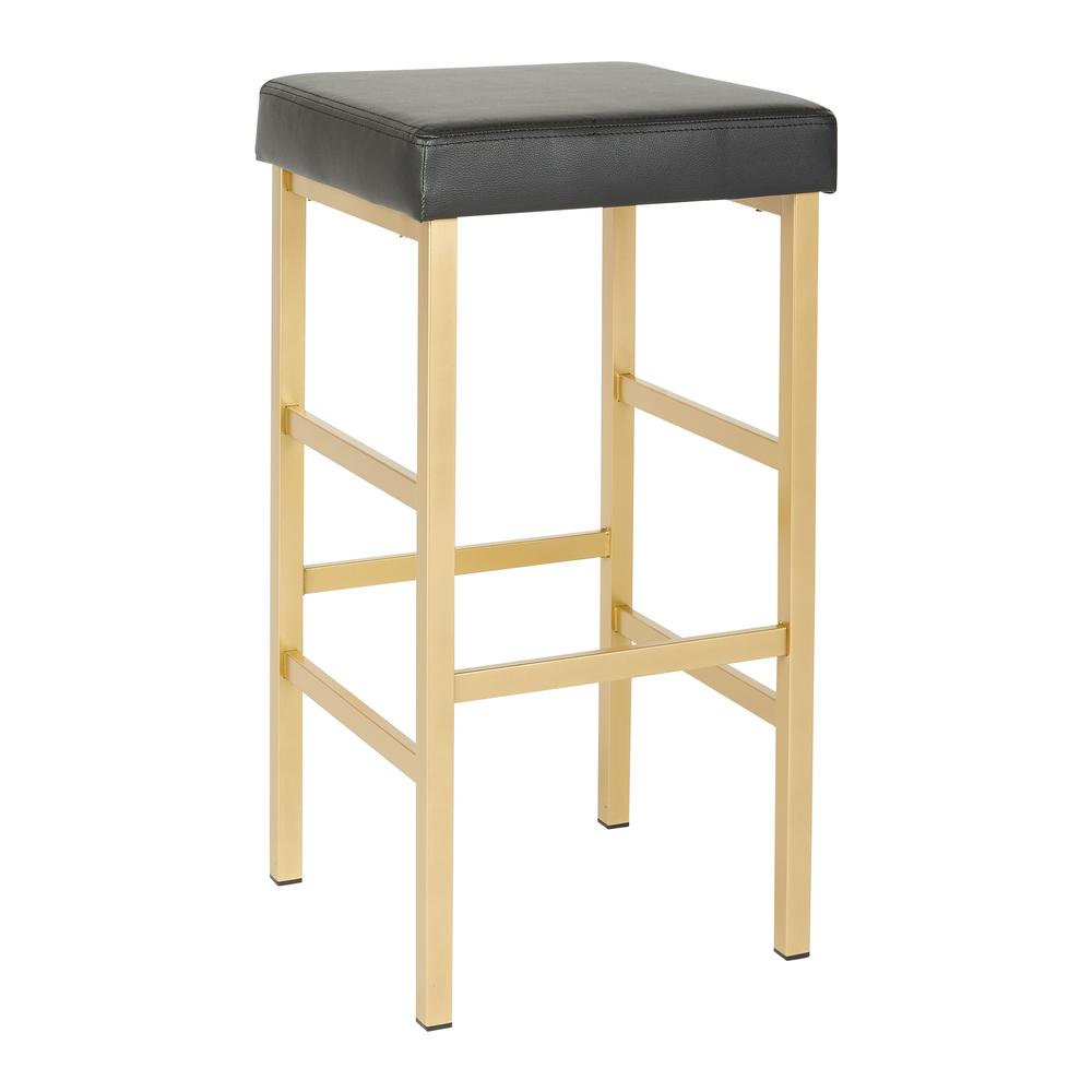 30" Gold Backless Stool. Picture 1