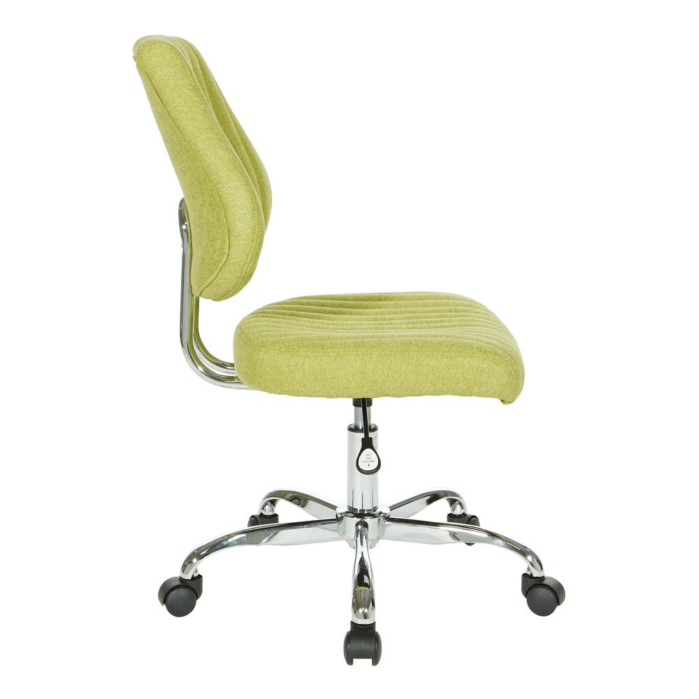 Sunnydale Office Chair in Basil Fabric with Chrome Base, SNN26-E21. Picture 3