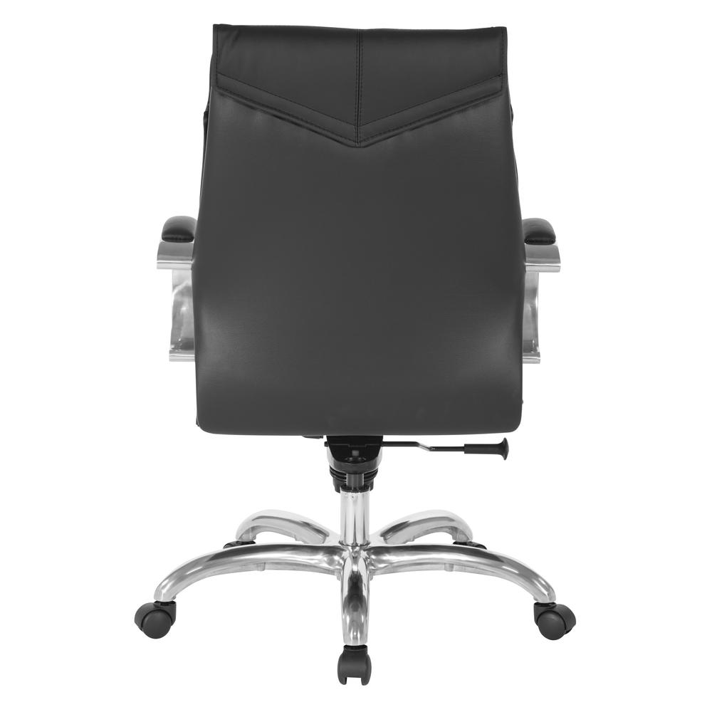 Deluxe Mid Back Black Lthr Chair. Picture 7