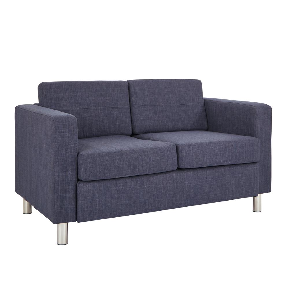 Pacific LoveSeat In Navy Fabric, PAC52-M19. Picture 1
