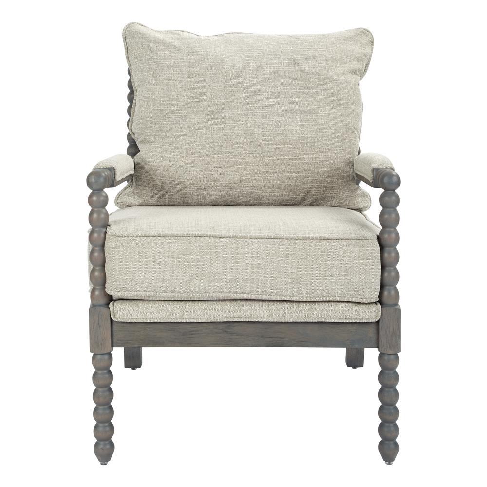 Abbott Chair in Linen Fabric with Brushed Grey Base K/D, ABB-BY6. Picture 2