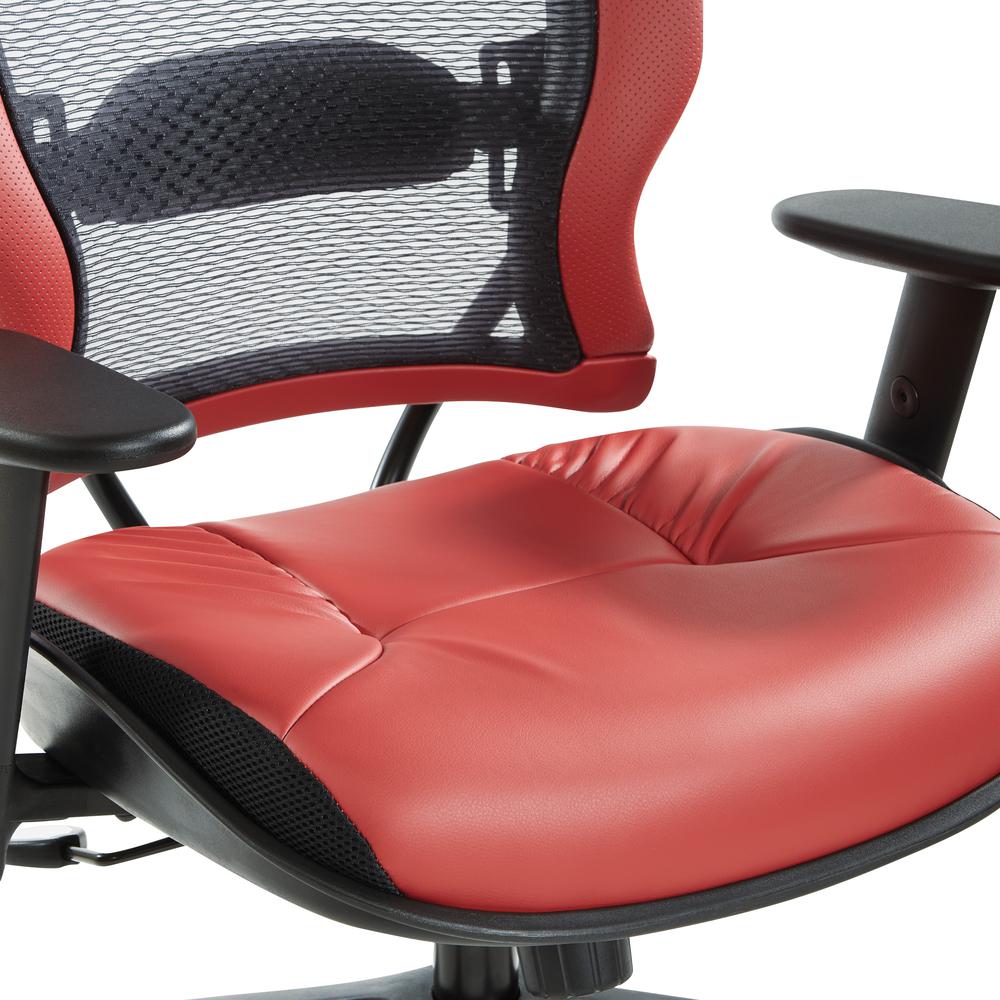 Dark Air Grid® Back Managers Chair, Black/Lipstick. Picture 9