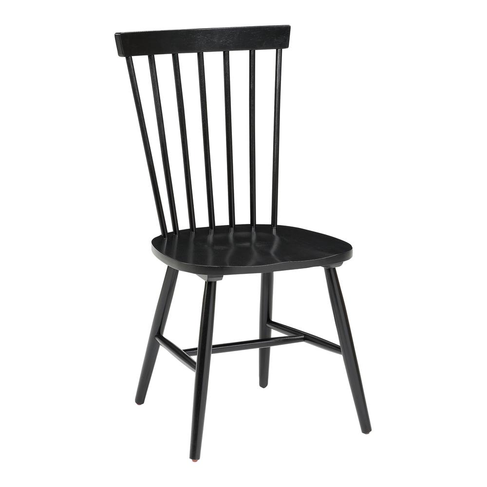 Eagle Ridge Dining Chair in Black Finish 2 Pack, EAG1787-BLK. Picture 1