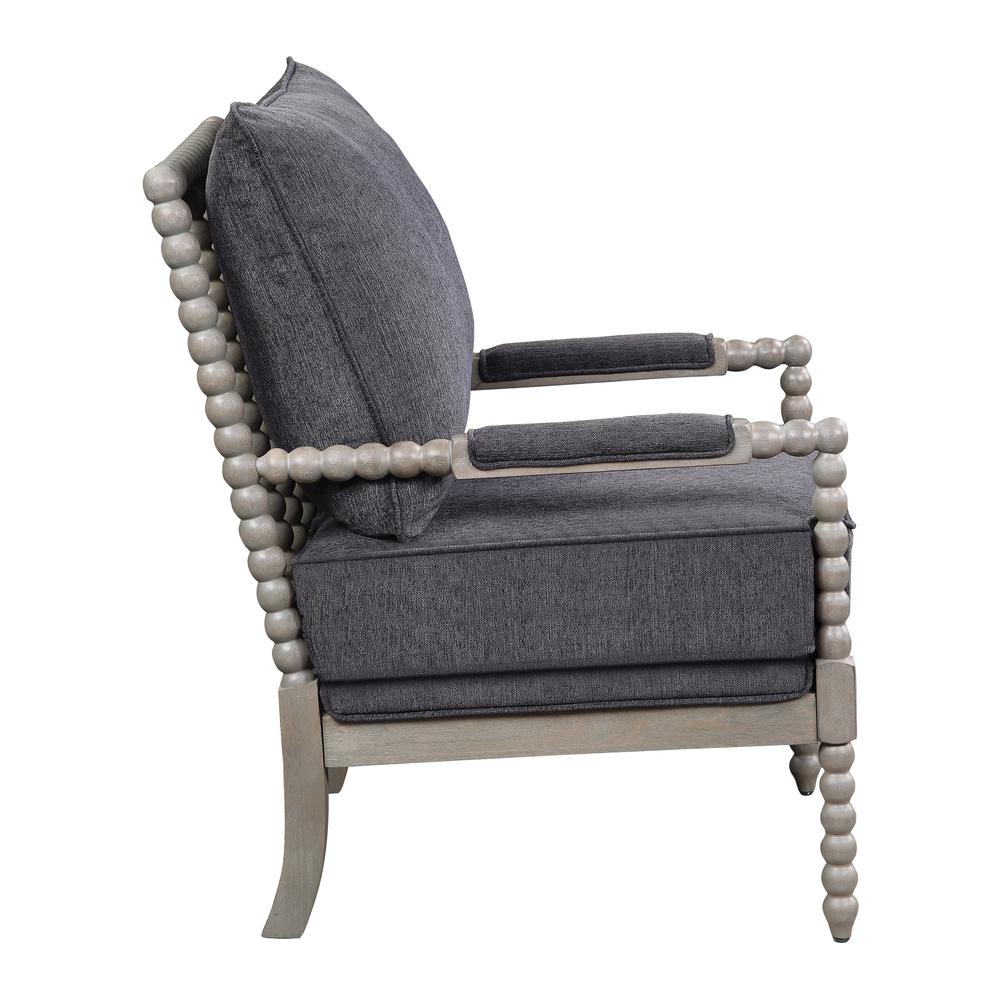 Abbott Chair in Charcoal Fabric with Brushed Grey Base K/D, ABB-BY7. Picture 4