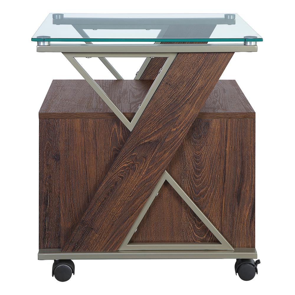 Zenos Mobile File Cabinet with Casters in Traditional Cherry. Picture 4
